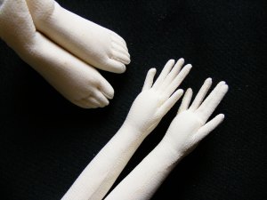 Japanese cloth doll arm and feet Japanese cloth doll arm and feet